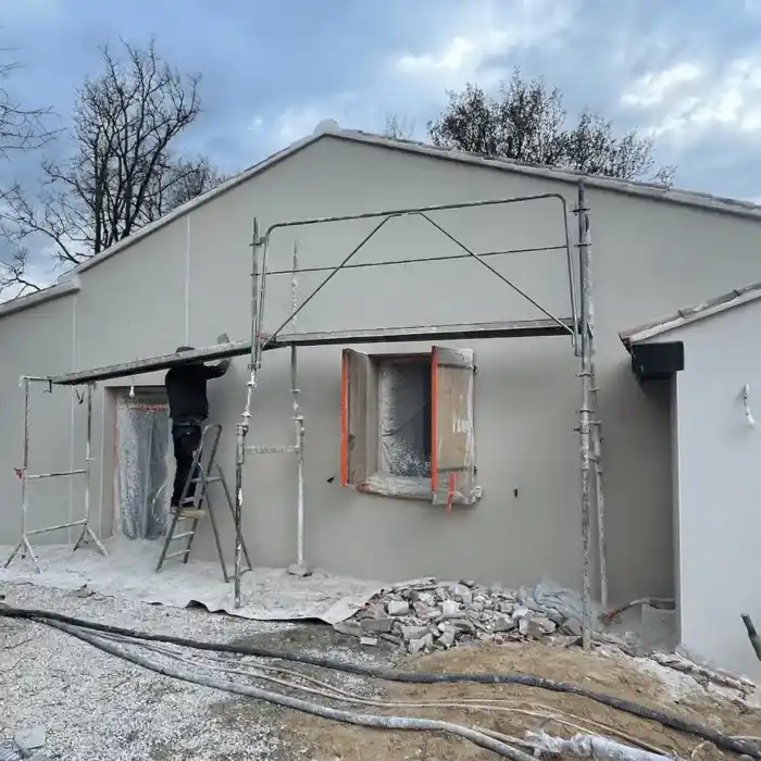 rénovation de mur extérieur sur gap